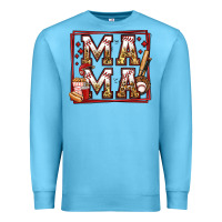 Ocean Blue baseball mama Premium Sweatshirt - Jasminsmagicworld
