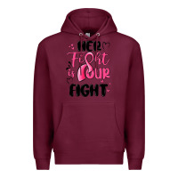 Burgundy her fight is our fight Premium Hoodie - MaliasSmallBusiness