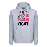Heather Grey her fight is our fight Premium Hoodie - MaliasSmallBusiness