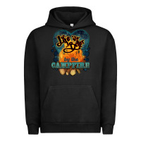 Pigment Black life is better by the campfire Urban Hoodie - NancyCooperArtShop