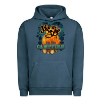 Pigment Midnight Navy life is better by the campfire Urban Hoodie - NancyCooperArtShop