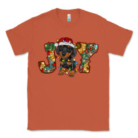 Copper dachshund puppy christmas joy Classic Tee - RanaPortraitStore