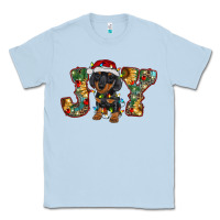 Dusty Blue dachshund puppy christmas joy Classic Tee - RanaPortraitStore