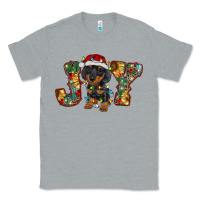 Heather Grey dachshund puppy christmas joy Classic Tee - RanaPortraitStore