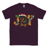 Plum dachshund puppy christmas joy Classic Tee - RanaPortraitStore