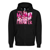 Black My Mama Is a Fighter with Ribbon Zipper Hoodie - texasbilliewilder