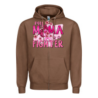 Chestnut My Mama Is a Fighter with Ribbon Zipper Hoodie - texasbilliewilder