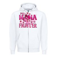 White My Mama Is a Fighter with Ribbon Zipper Hoodie - texasbilliewilder
