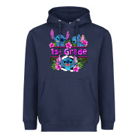 Navy preview flower stitch 1st grade Heavyweight Hoodie - AdoDesignShop