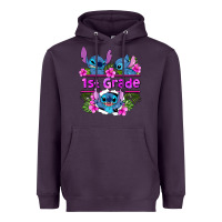 Plum preview flower stitch 1st grade Heavyweight Hoodie - AdoDesignShop