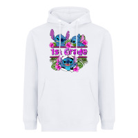 White preview flower stitch 1st grade Heavyweight Hoodie - AdoDesignShop