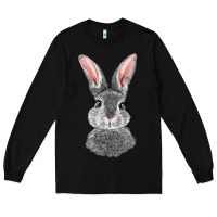 Black Bunny Face Long Sleeve Tee - RanaPortraitStore