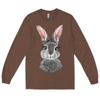 Chestnut Bunny Face Long Sleeve Tee - RanaPortraitStore