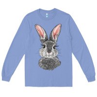 Colony Blue Bunny Face Long Sleeve Tee - RanaPortraitStore