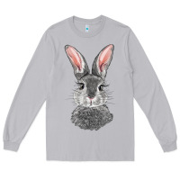 Moon Dust Bunny Face Long Sleeve Tee - RanaPortraitStore