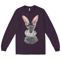 Plum Bunny Face Long Sleeve Tee - RanaPortraitStore