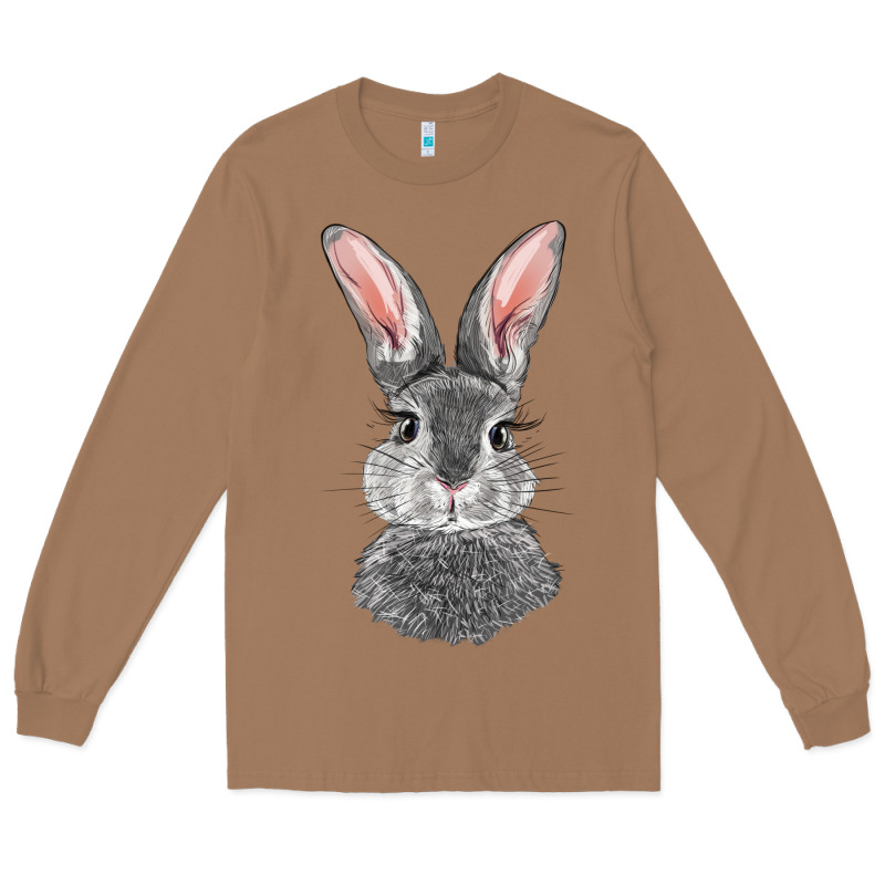 Bunny Face Long Sleeve Tee by RanaPortraitStore | Teevron