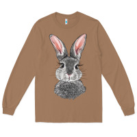 Toasted Coconut Bunny Face Long Sleeve Tee - RanaPortraitStore