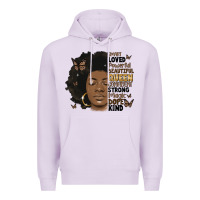 Lilac afro woman smart loved powerful Premium Hoodie - MaliasSmallBusiness