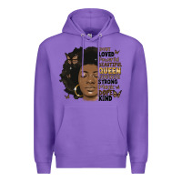 Purple afro woman smart loved powerful Premium Hoodie - MaliasSmallBusiness