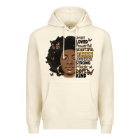 Sandshell afro woman smart loved powerful Premium Hoodie - MaliasSmallBusiness