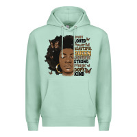 Seafoam afro woman smart loved powerful Premium Hoodie - MaliasSmallBusiness