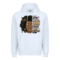 White afro woman smart loved powerful Premium Hoodie - MaliasSmallBusiness