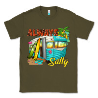 Army Green always salty with caravan Classic Tee - texasbilliewilder