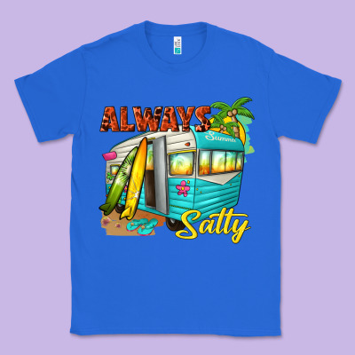 Always Salty With Caravan Classic Tee Designed By Texasbilliewilder