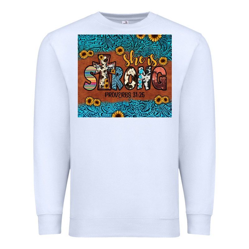 She Is Strong Premium Sweatshirt by JahusDesignShop | Teevron