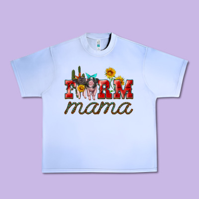 Farm Mama With Pigs Urban Heavy Tee Designed By Artiststas