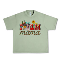 Oil Green farm mama with pigs Urban Heavy Tee - Artiststas