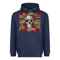 Navy skull cactus Heavyweight Hoodie - JahusDesignShop