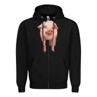 Black pig Zipper Hoodie - RanaPortraitStore