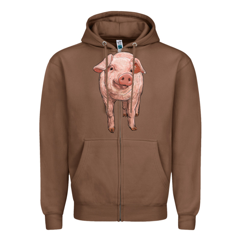 Pig Zipper Hoodie by RanaPortraitStore | Teevron