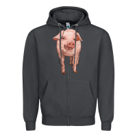 Smoke pig Zipper Hoodie - RanaPortraitStore