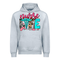 Heather Grey nurse life Urban Hoodie - NancyCooperArtShop