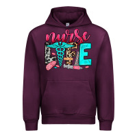 Mauve Wine nurse life Urban Hoodie - NancyCooperArtShop