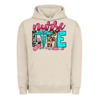 Pigment French Oak nurse life Urban Hoodie - NancyCooperArtShop