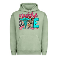 Pigment Oil Green nurse life Urban Hoodie - NancyCooperArtShop