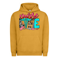 Pigment Peanut Butter nurse life Urban Hoodie - NancyCooperArtShop