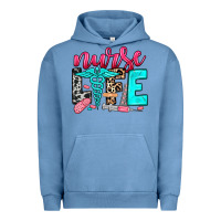 Pigment Pebble Blue nurse life Urban Hoodie - NancyCooperArtShop