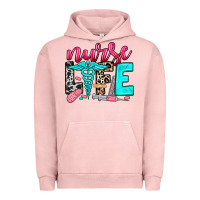 Pigment Salmon nurse life Urban Hoodie - NancyCooperArtShop