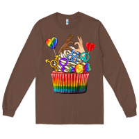 Chestnut pride rainbow cupcake Long Sleeve Tee - texasbilliewilder
