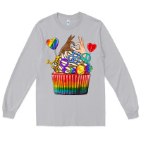 Moon Dust pride rainbow cupcake Long Sleeve Tee - texasbilliewilder