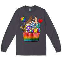 Smoke pride rainbow cupcake Long Sleeve Tee - texasbilliewilder
