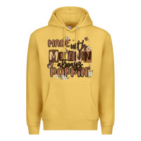 Antique Gold made with melanin always poppin Premium Hoodie - MaliasSmallBusiness