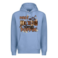 Colony Blue made with melanin always poppin Premium Hoodie - MaliasSmallBusiness