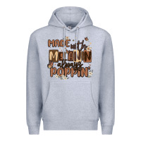 Heather Grey made with melanin always poppin Premium Hoodie - MaliasSmallBusiness