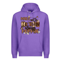 Purple made with melanin always poppin Premium Hoodie - MaliasSmallBusiness